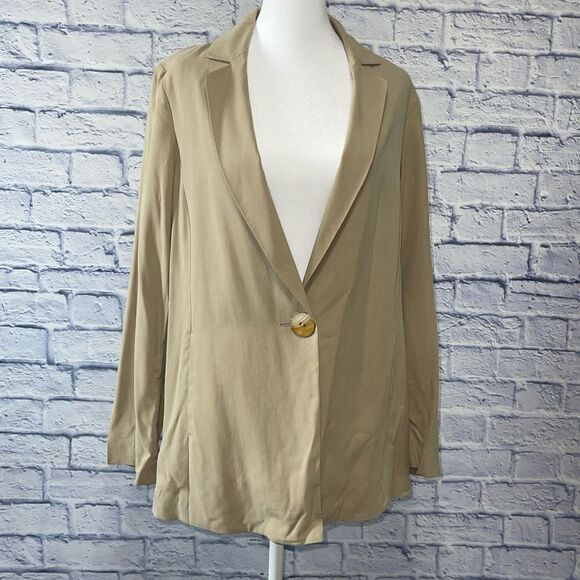 J. Jill 100% silk Single Button Career Jacket Blazer - Picture 1 of 12